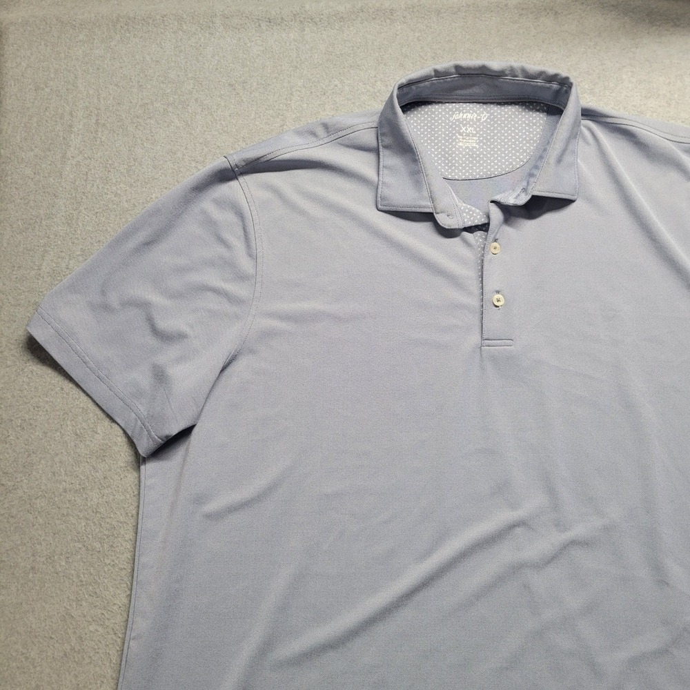 Johnnie-O Mens XXL Lake Blue Performance Polo Shirt‎ Short Sleeve Stretch